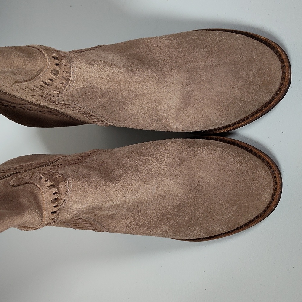 Vince Camuto Madolee tan suede over the knee heeled boots 8.5 - Picture 10 of 16